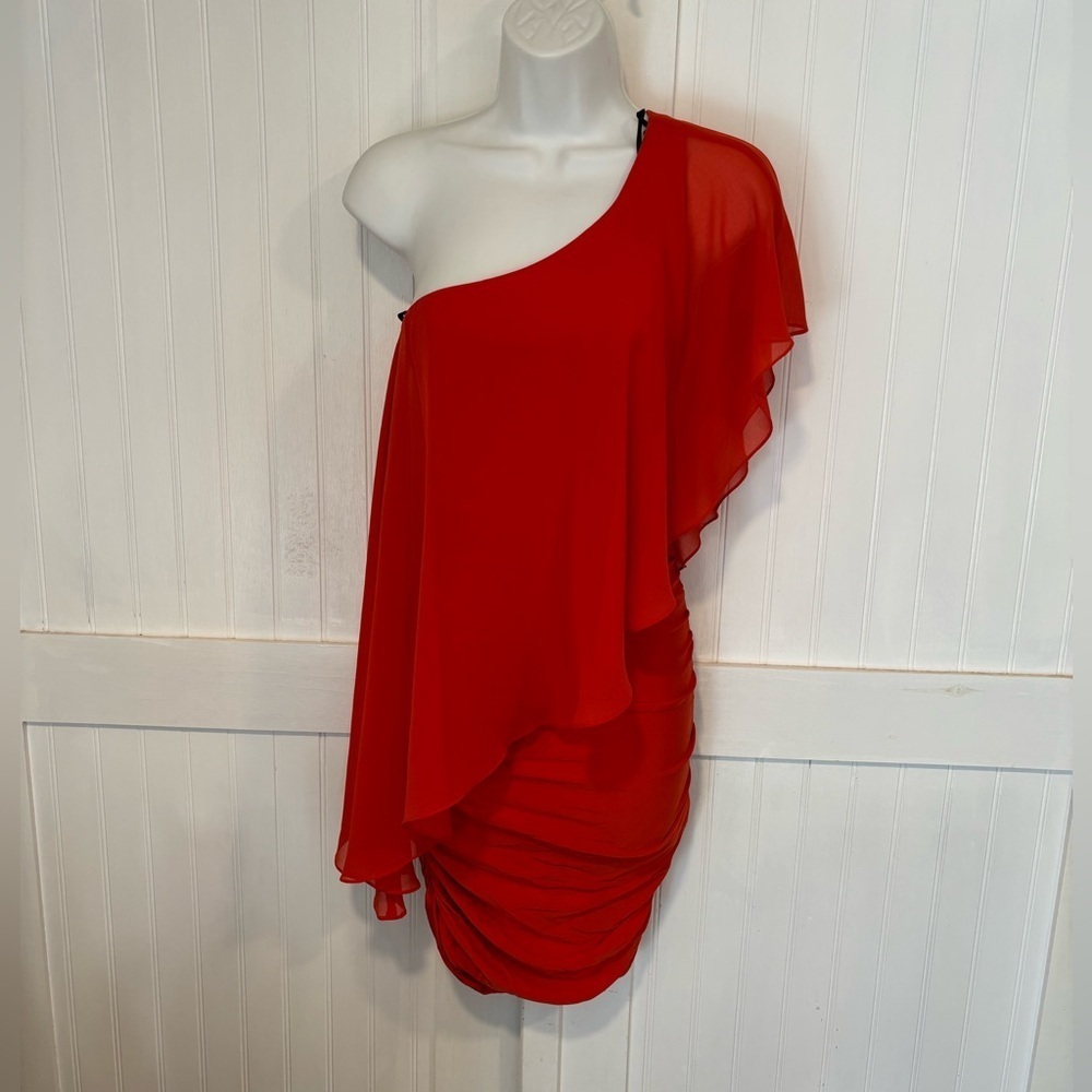 BEBE GORGEOUS orange party dress size XXS